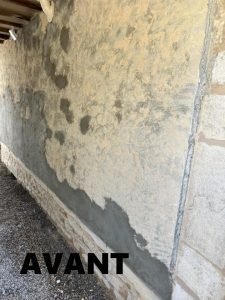 nettoyage mur Beaune avant après