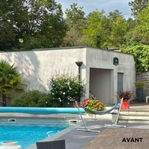 nettoyage mur avant après